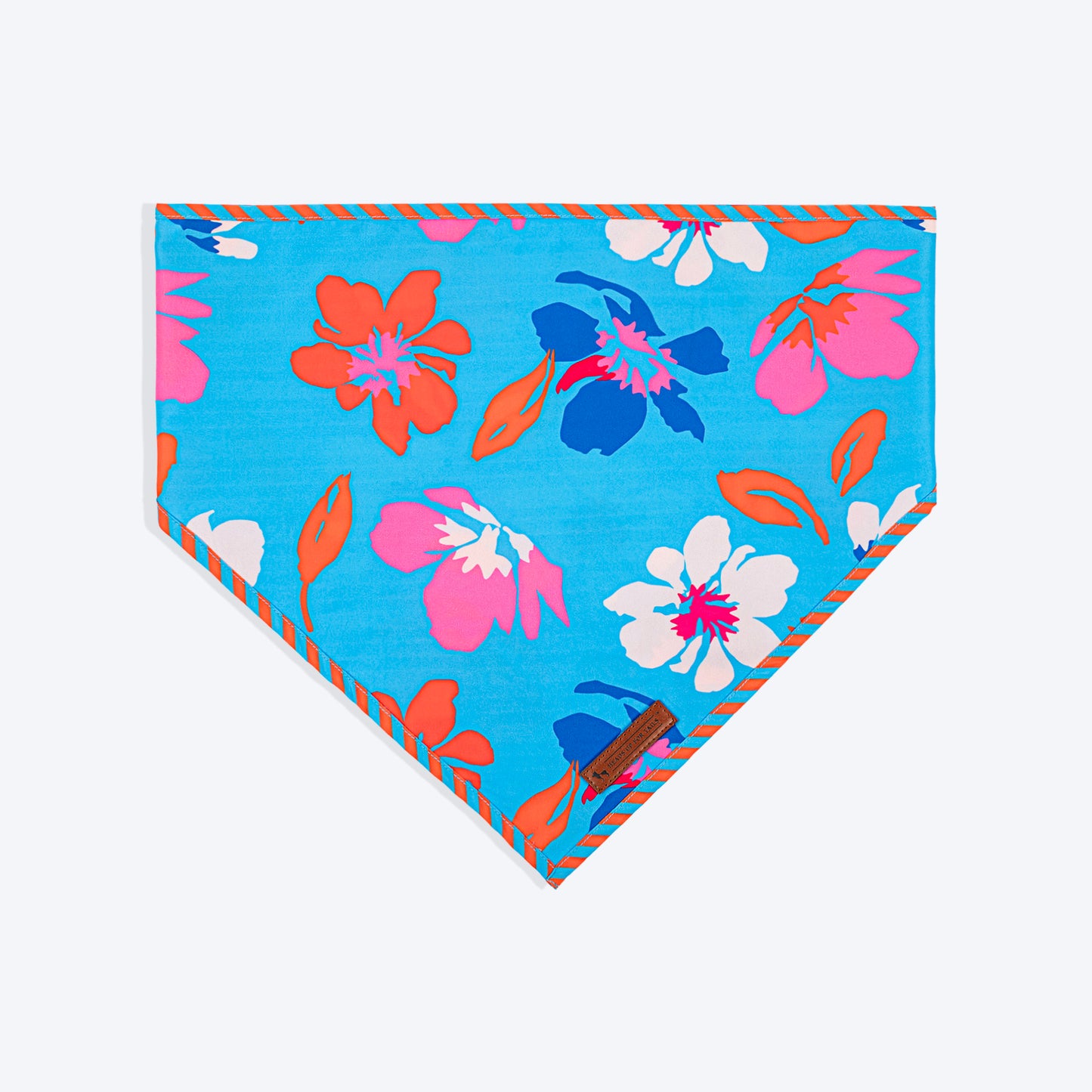 HUFT Summer Bloom Knot Bandana For Dog - Blue - Heads Up For Tails