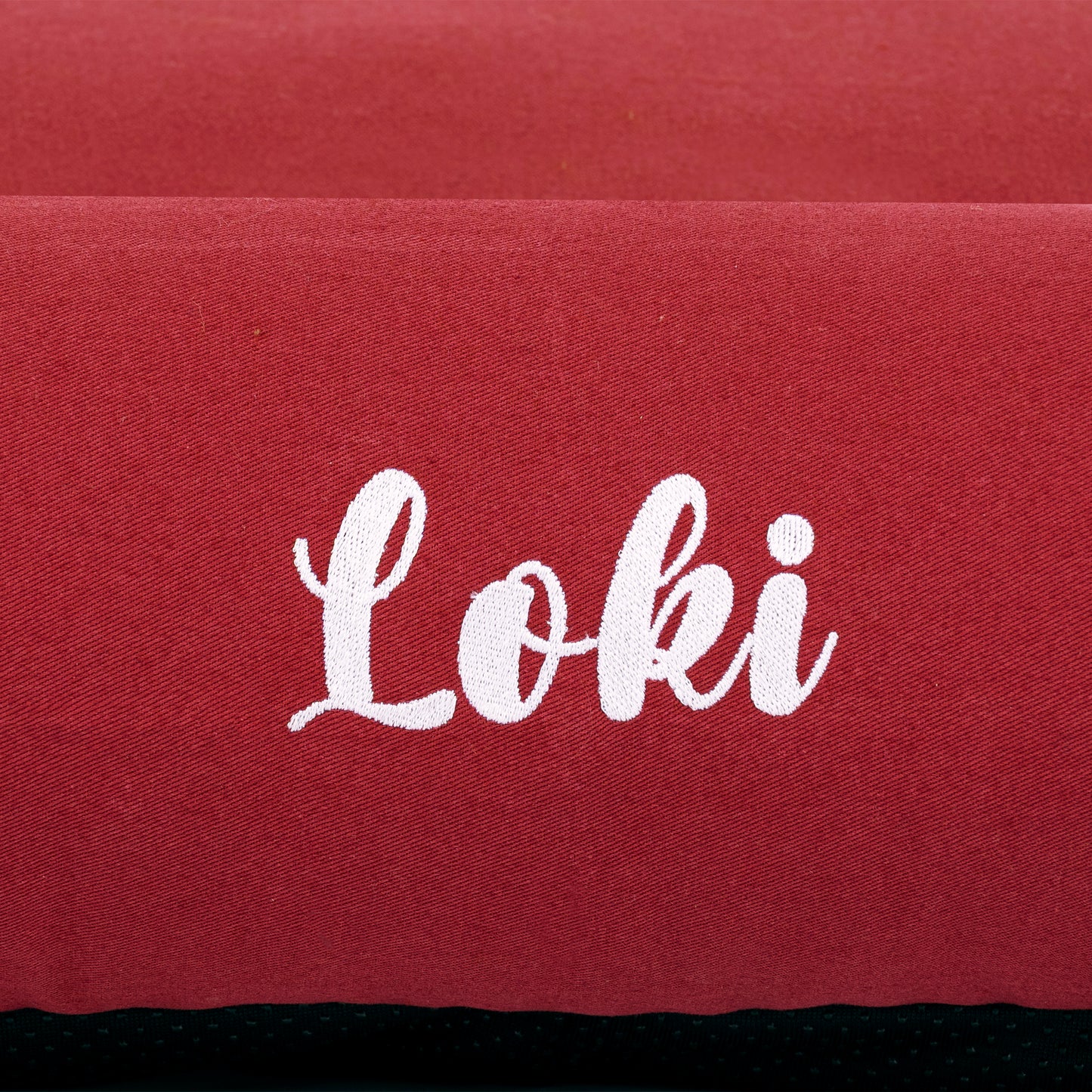 HUFT Personalised Sniff The Love Lounger Bed For Dog - Maroon