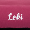 HUFT Personalised Sniff The Love Lounger Bed For Dog - Dark Magenta - Heads Up For Tails