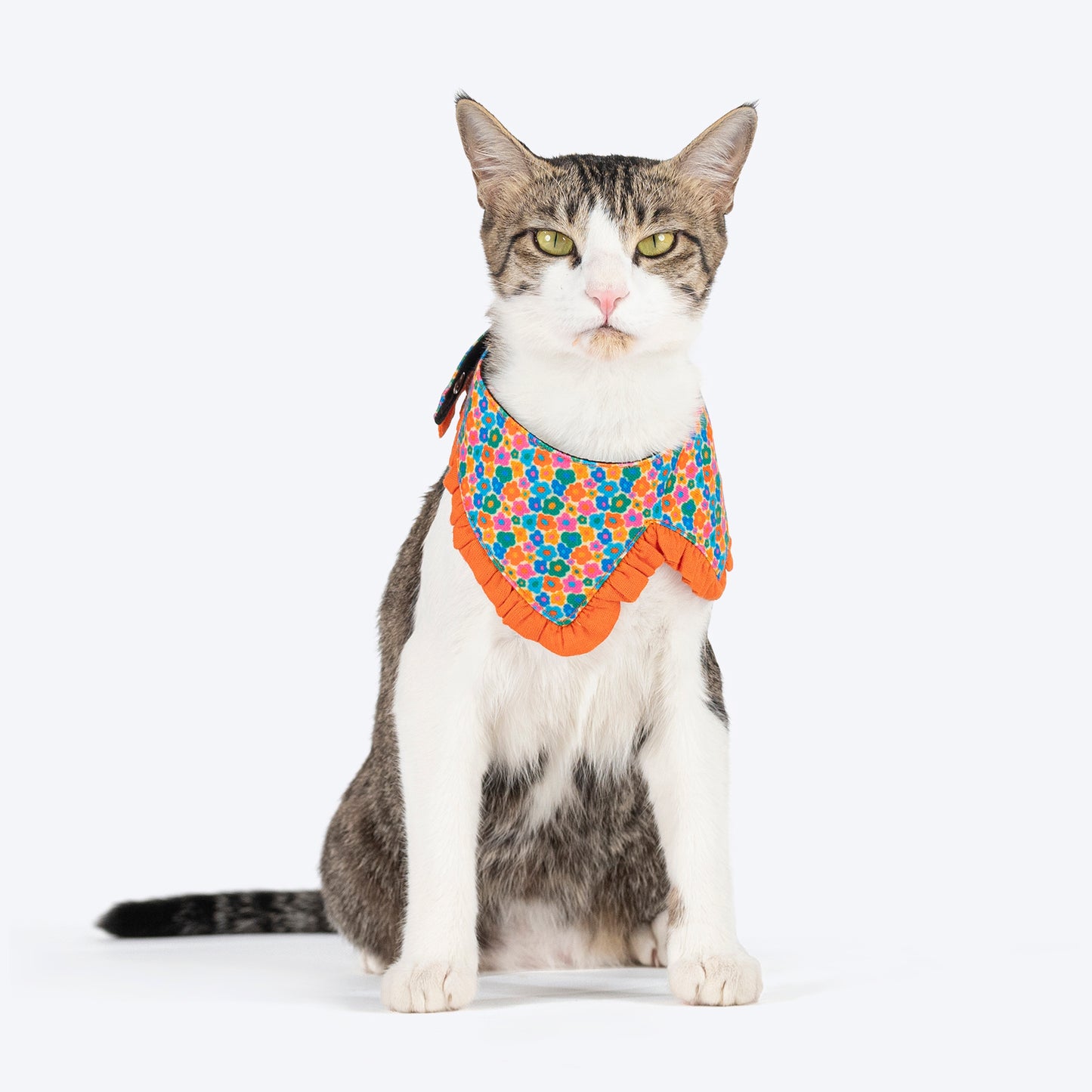 HUFT Bloomburst Printed Scarf For Cat & Puppy - Multicolor_02
