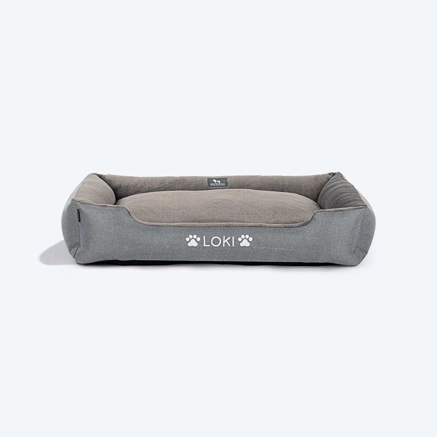 HUFT Personalised Furever Cosy Lounger Dog Bed - Dark Grey