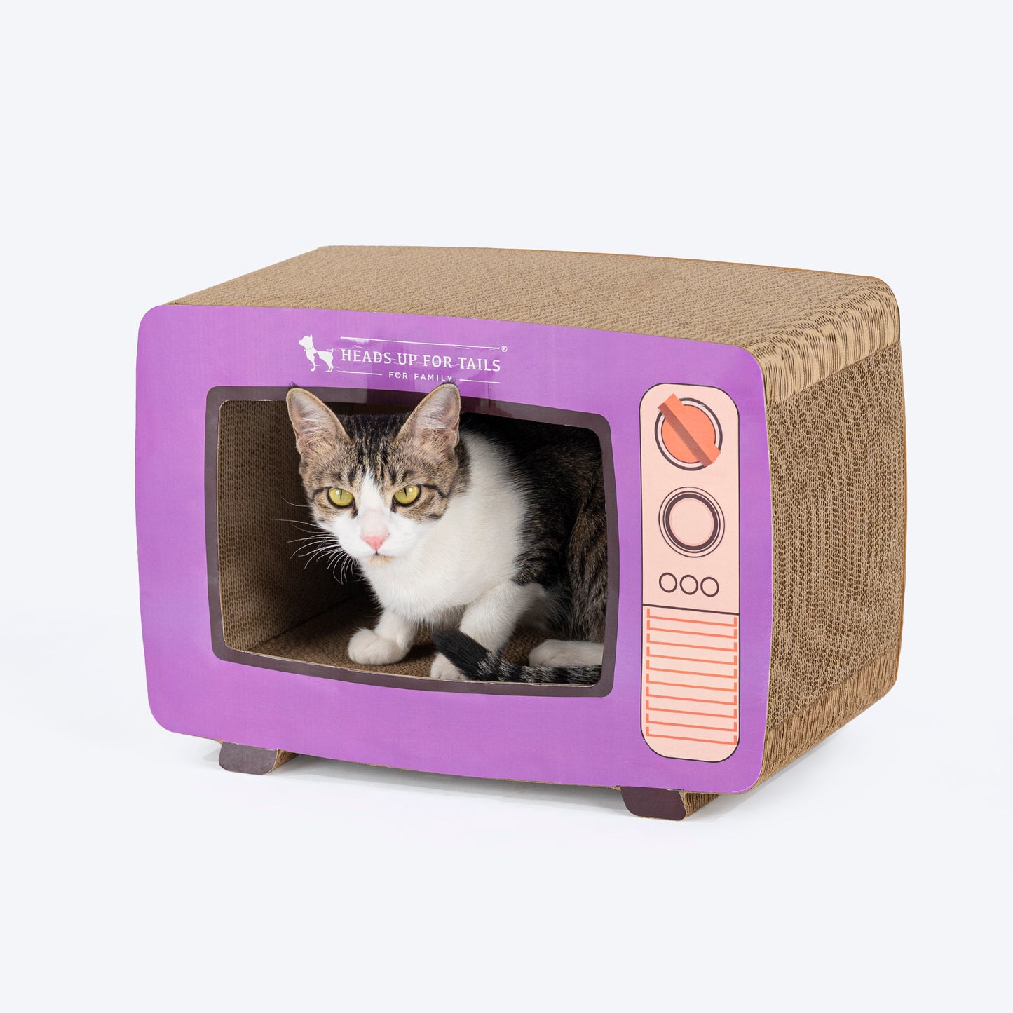 HUFT Meowcrowave Scratcher For Cat - Purple - Heads Up For Tails