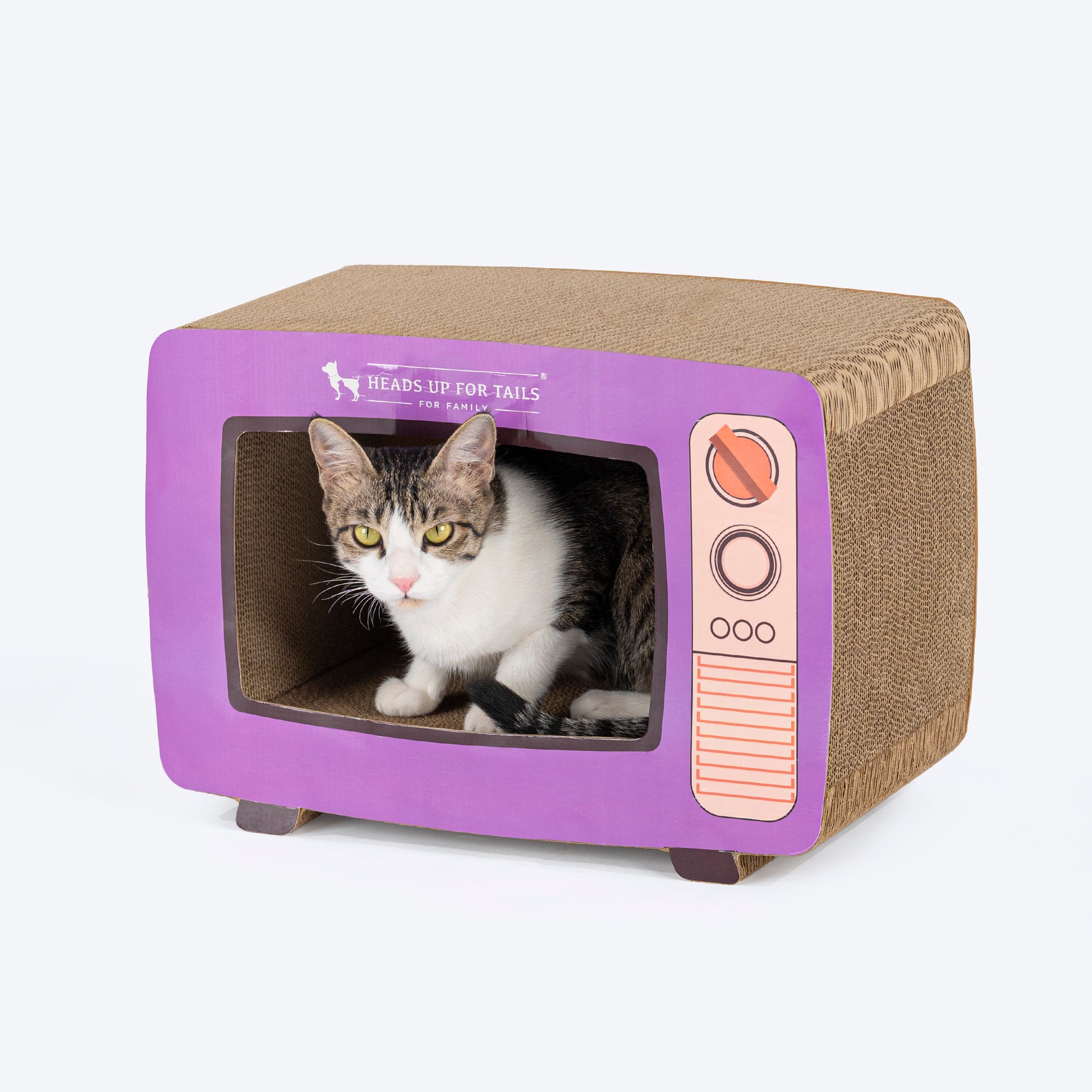 HUFT Meowcrowave Scratcher For Cat - Purple - Heads Up For Tails