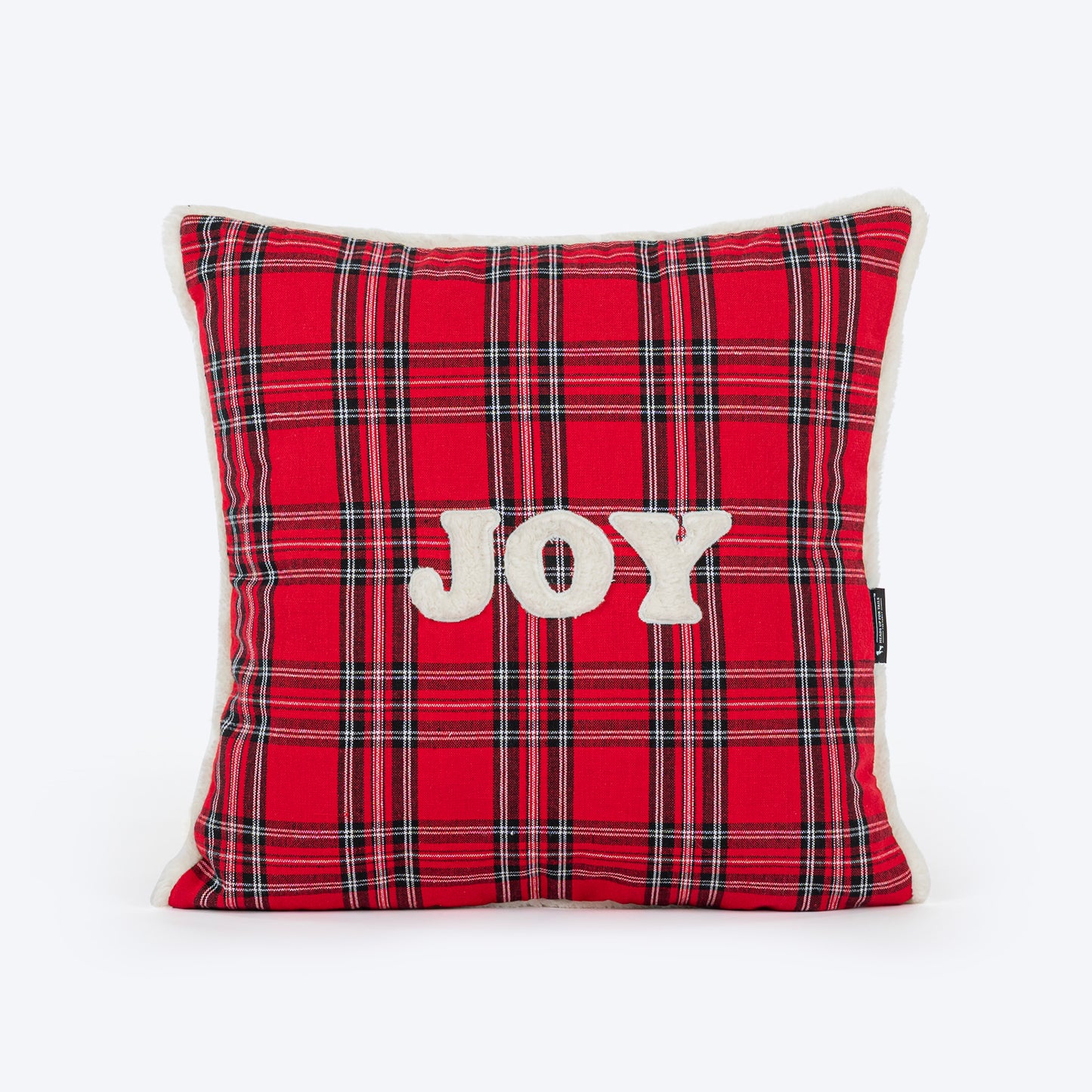 HUFT Personalised Tartan Plaid Snuggle Cushion Cover For Dog & Cat - Red