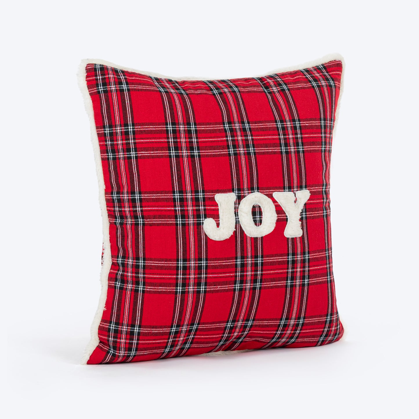 HUFT Personalised Tartan Plaid Snuggle Cushion Cover For Dog & Cat - Red