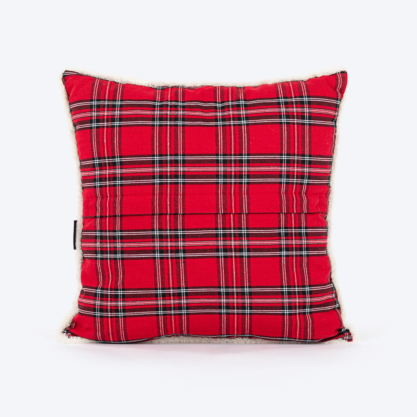 HUFT Personalised Tartan Plaid Snuggle Cushion Cover For Dog & Cat - Red