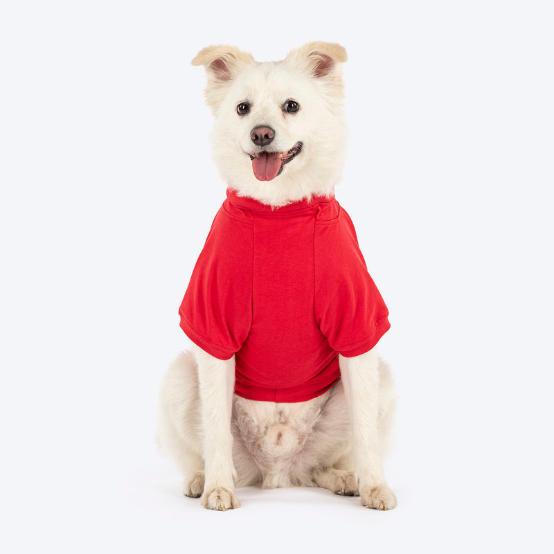 HUFT Pretty Pupper Printed T-Shirt For Dog - Red - Heads Up For Tails