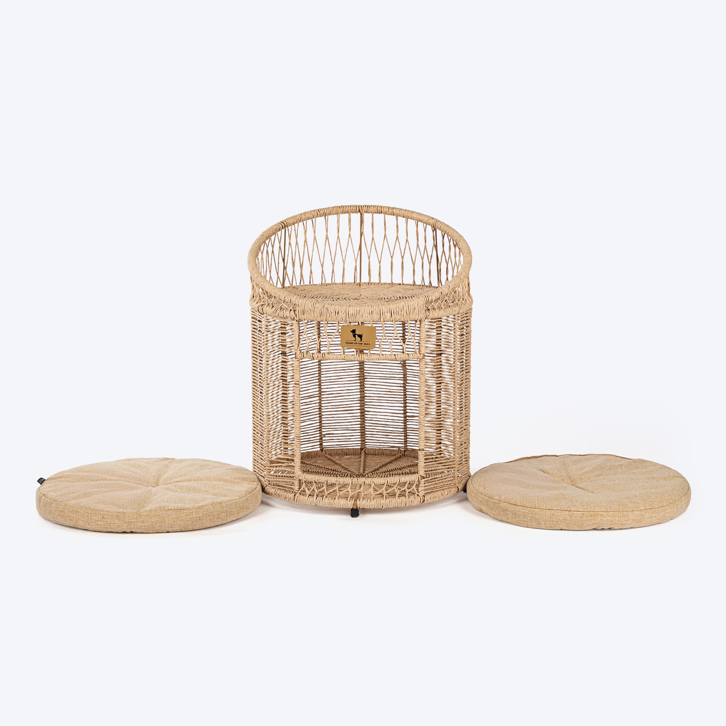 HUFT Furry Friends Double Seat Chair With Cushions For Cat - Beige