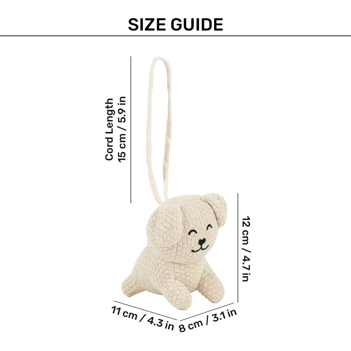 HUFT Plushi Pup Bag Charm For Pet Lovers - Assorted