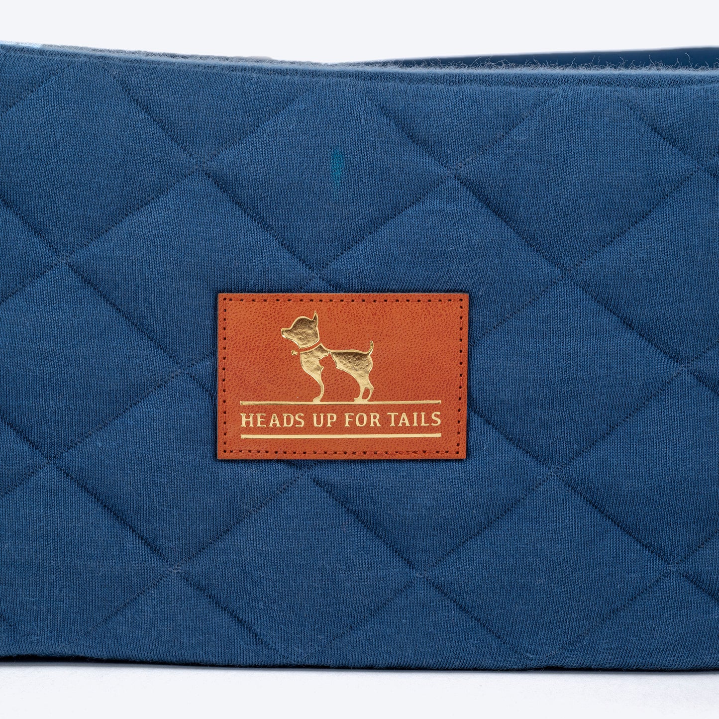 HUFT Quilted Basket Pet Bed - Egyptian Blue - Heads Up For Tails