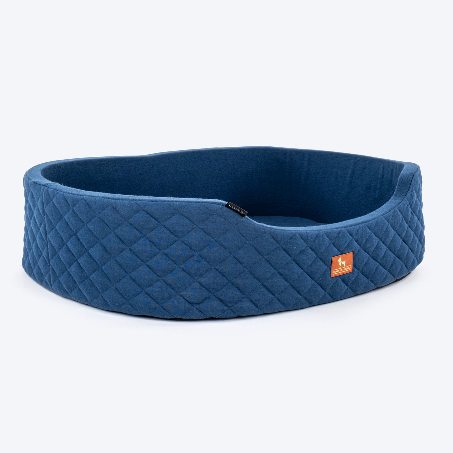 HUFT Quilted Basket Pet Bed - Egyptian Blue - Heads Up For Tails