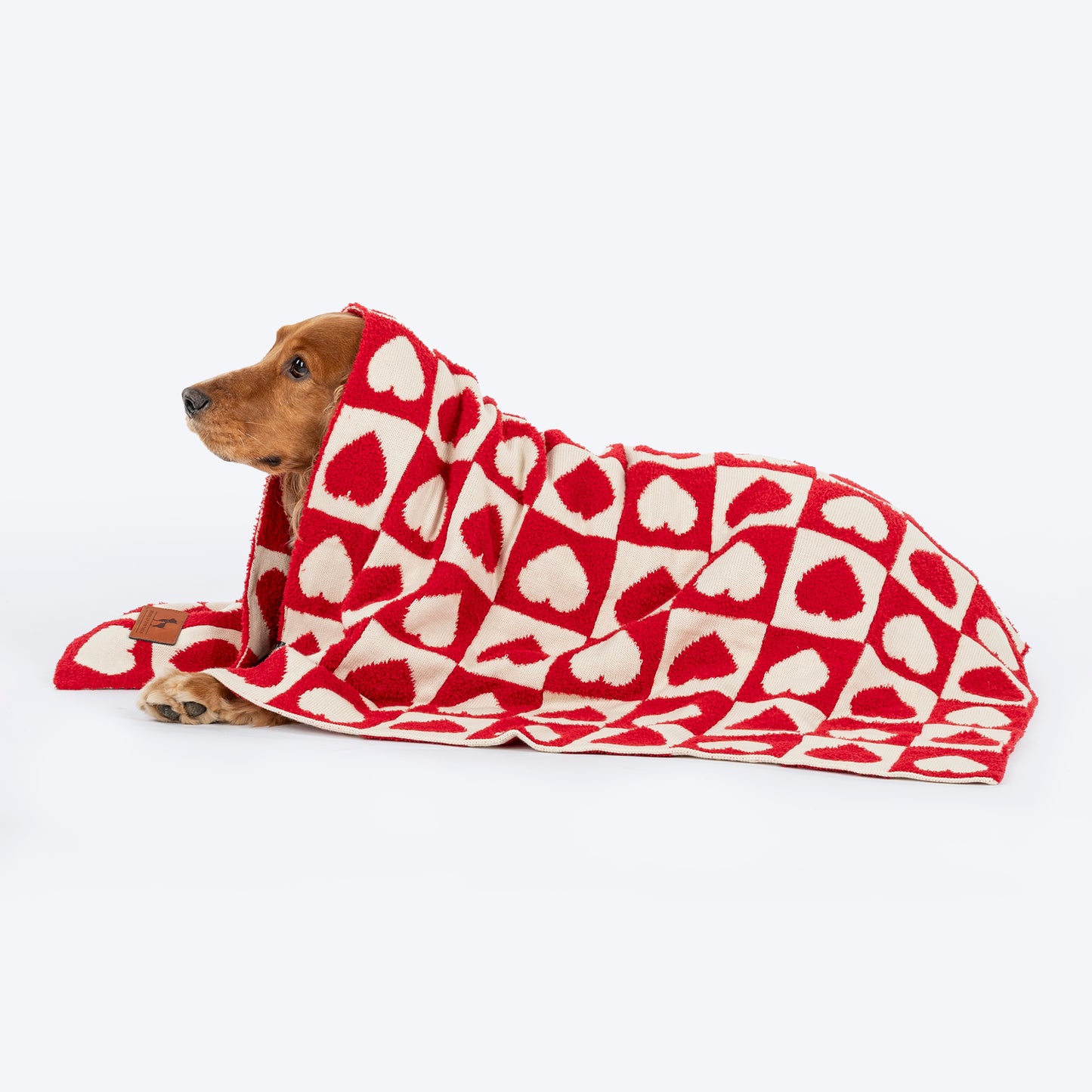 HUFT Snuggle Hearts Blanket For Dog & Cat - Red - Heads Up For Tails