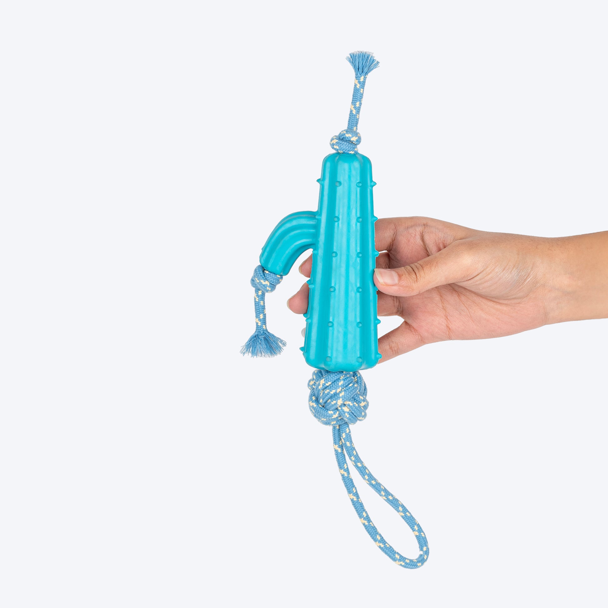 Dash Dog Texas Tug Rope Toy For Dog - White & Turquoise_06