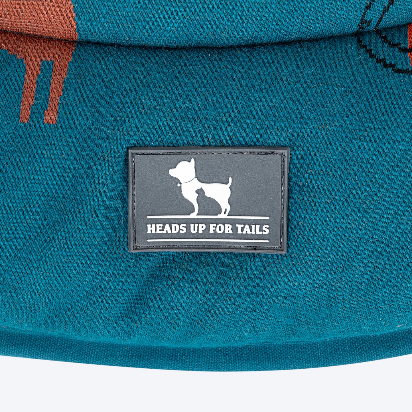 HUFT Doggie Doodles Circular Mat For Dog & Cat - Petrol Blue - Heads Up For Tails