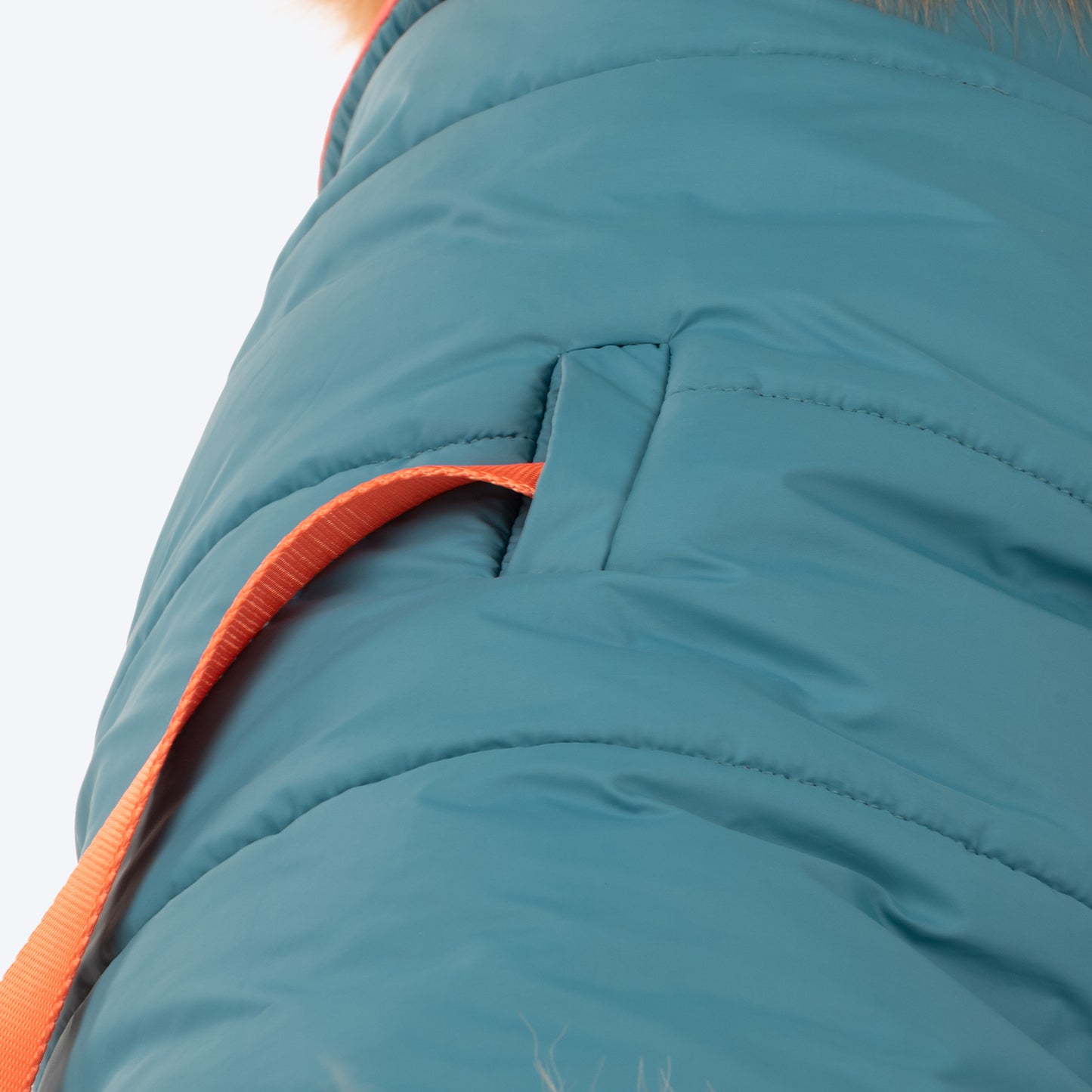 Dash Dog Puffer Dog Jacket - Aqua & Coral_13