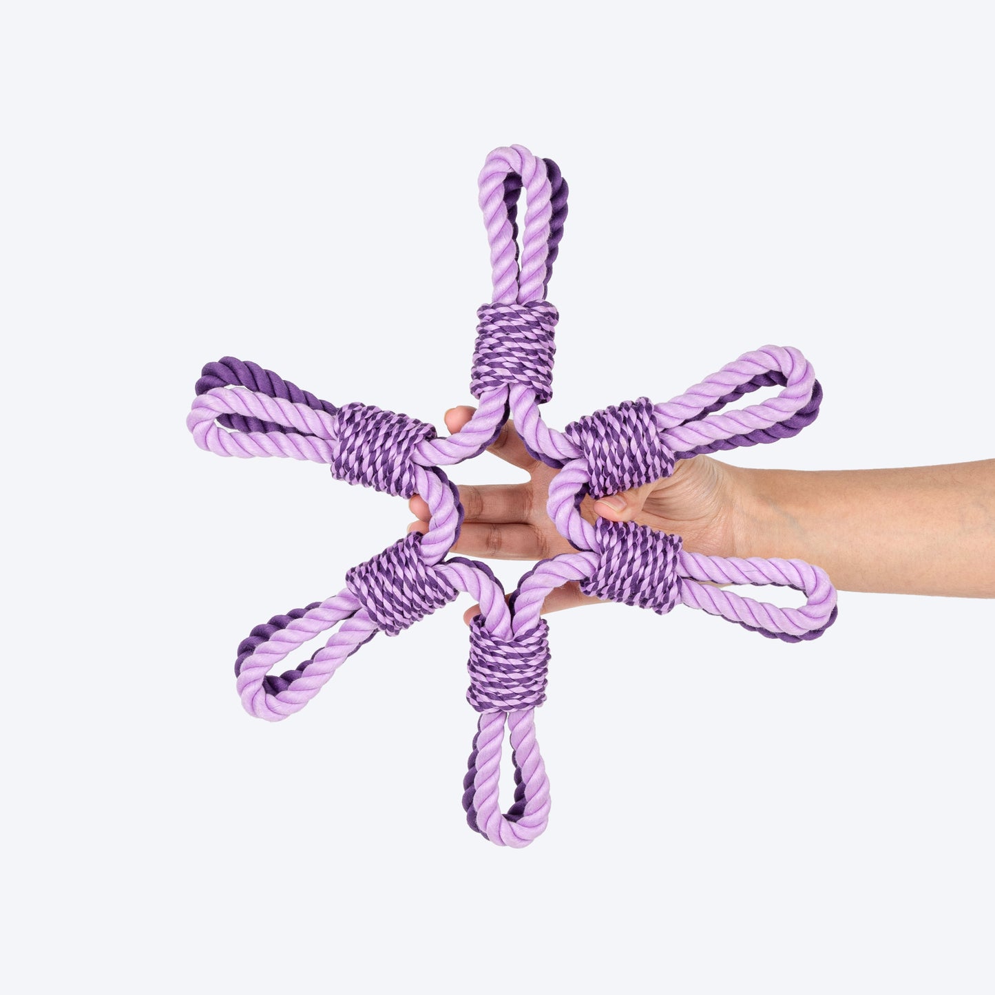 Dash Dog Sixer Trickster Rope Toy For Dog - Purple_05