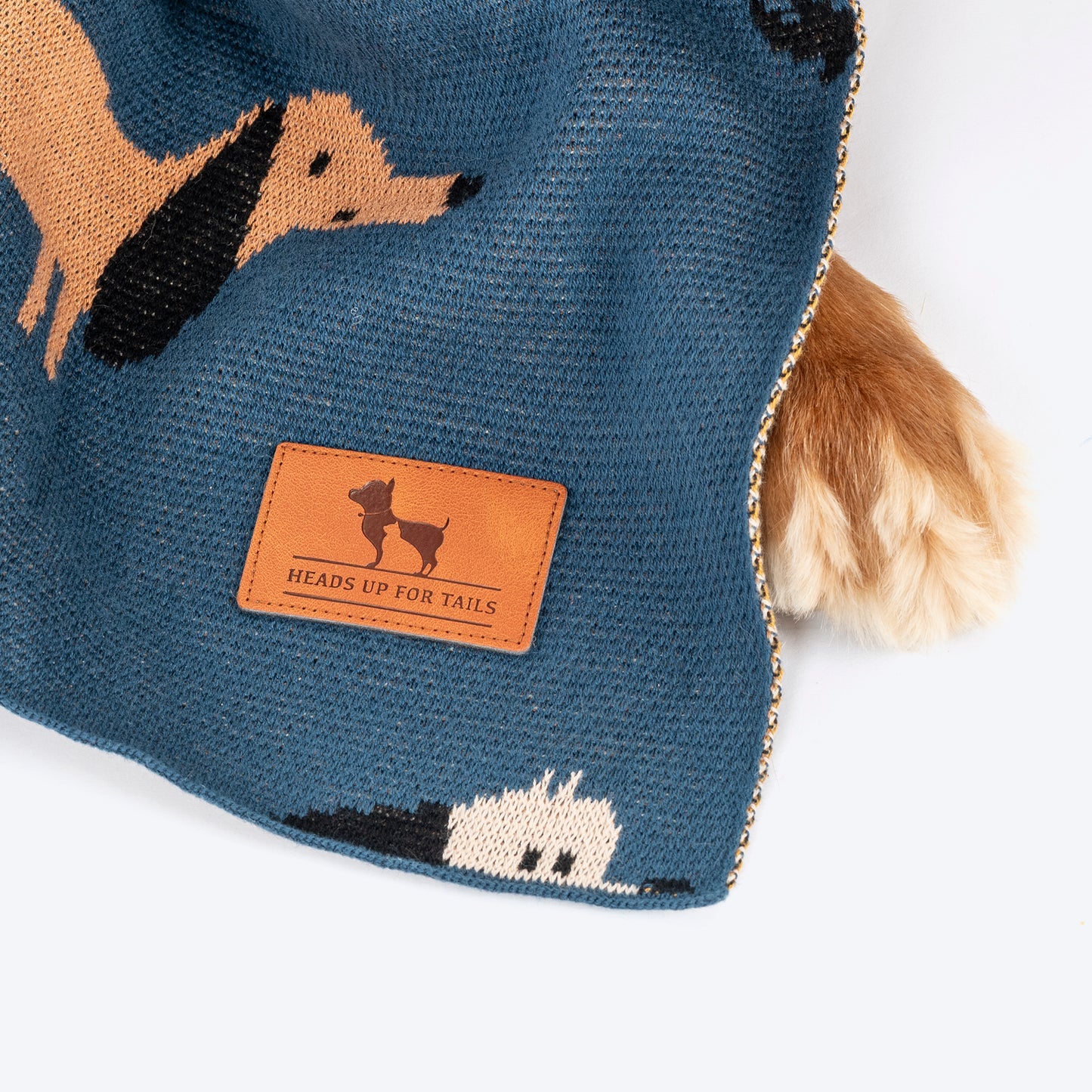 HUFT Bark & Bloom Blanket For Dog - Blue - Heads Up For Tails