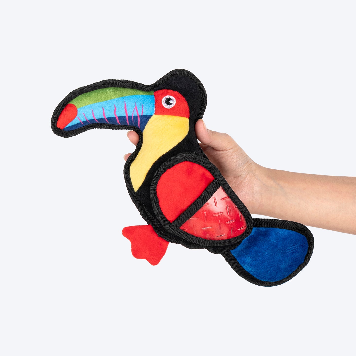 HUFT Polly The Parrot Plush Toy For Dog - Multicolor_04