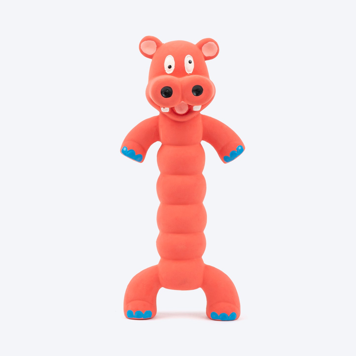 TLC Twisted Body Hippo Chew Toy For Dog - Orange - Heads Up For Tails