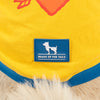 HUFT Dil Ka Tukda Printed T-Shirt For Dog - Yellow - Heads Up For Tails