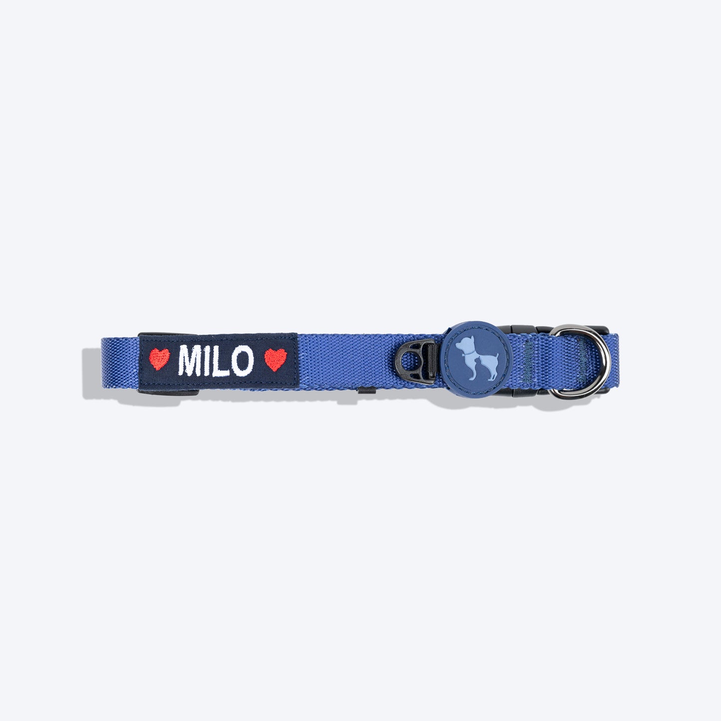 HUFT Personalised Classic Dog Collar - Navy Blue_07
