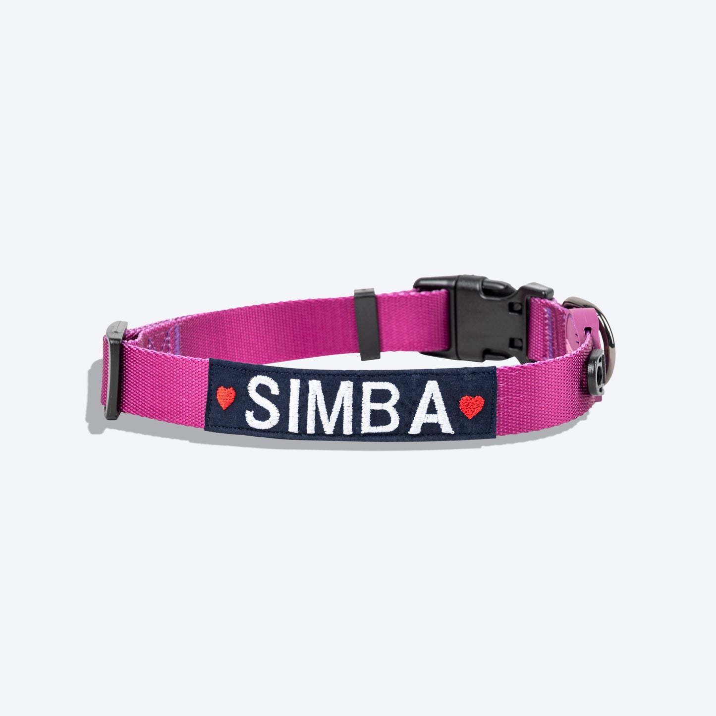 HUFT Personalised Classic Dog Collar - Purple_01
