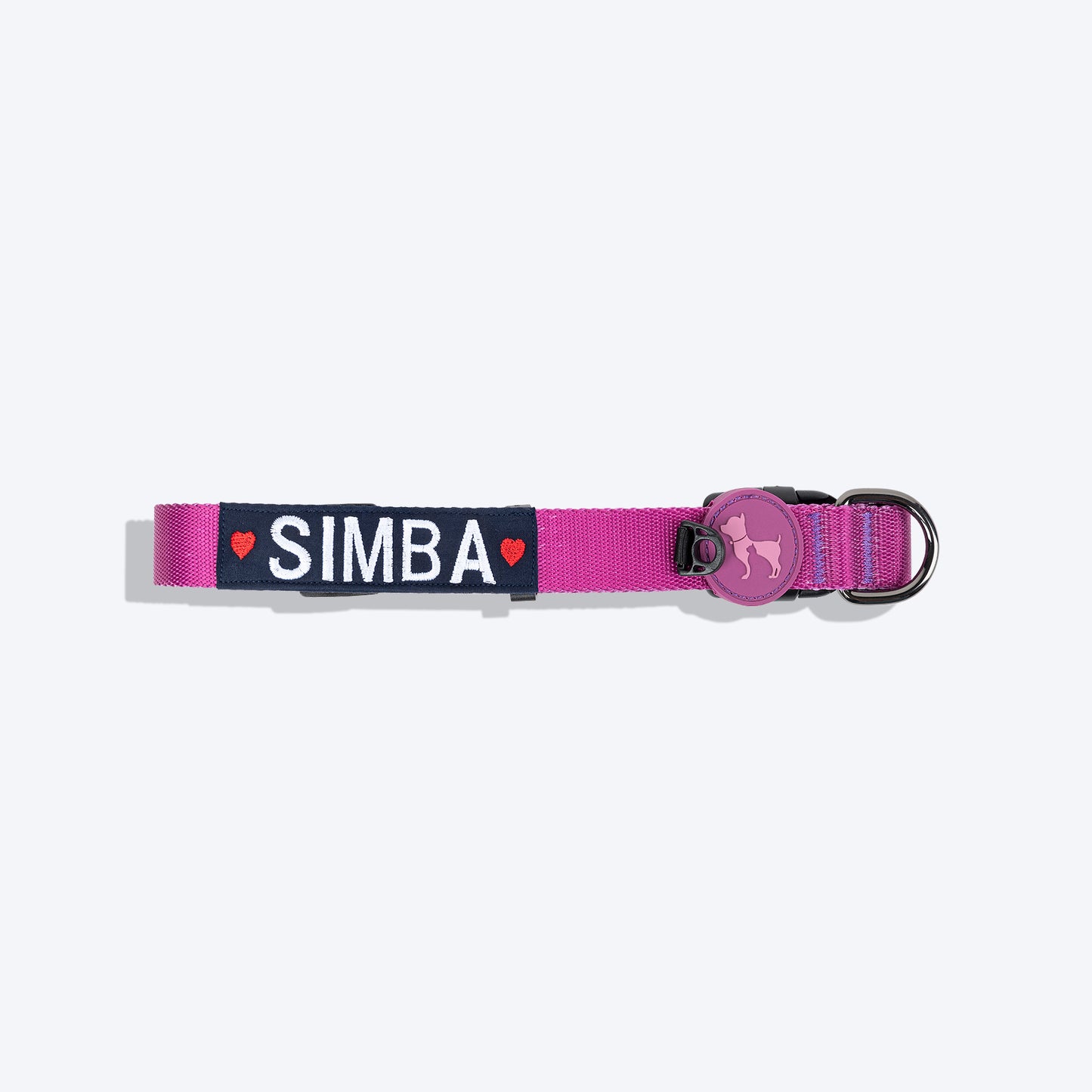 HUFT Personalised Classic Dog Collar - Purple_06