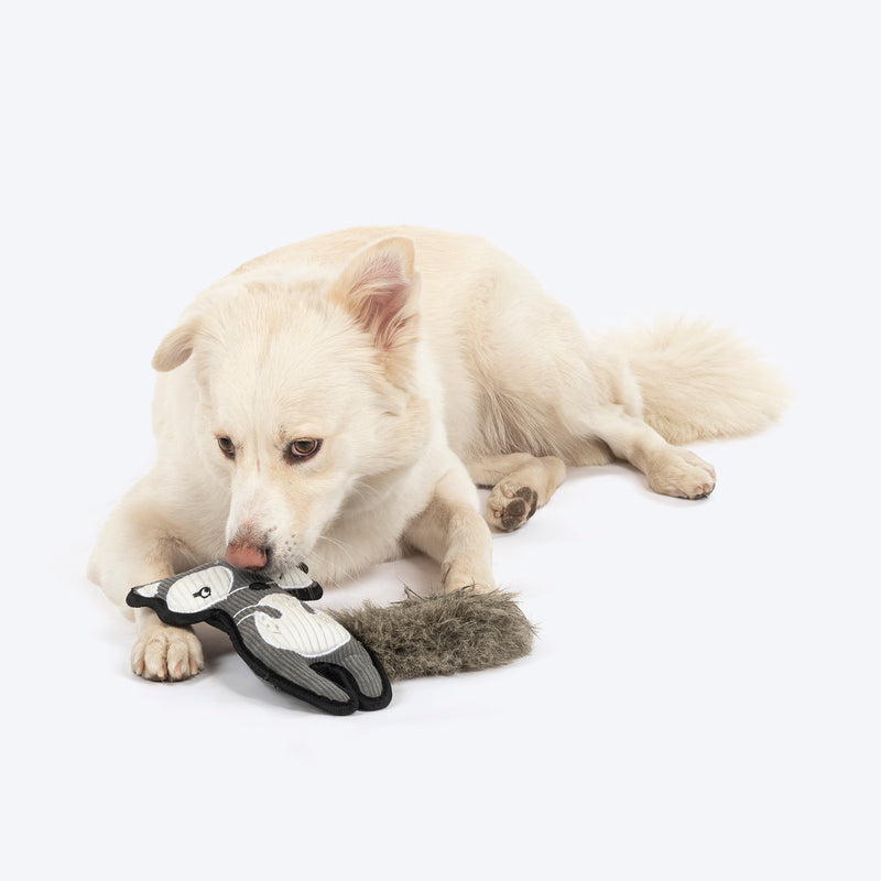 Dash Dog Forest Fox Plush Toy For Dog - Grey - Heads Up For Tails