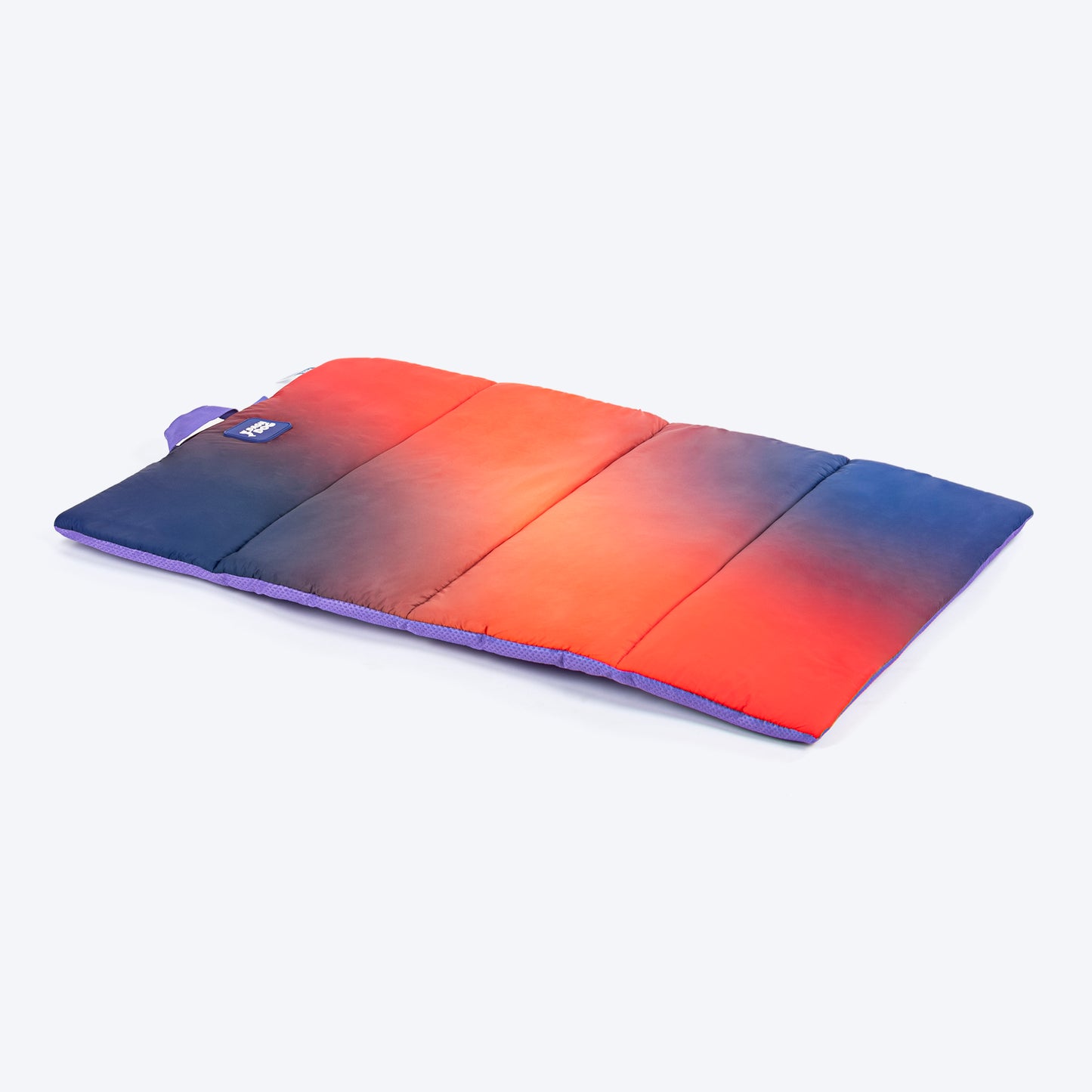 Dash Dog Sunset Fade Water Repellent Portable Mat For Dog - Orange & Blue - Heads Up For Tails