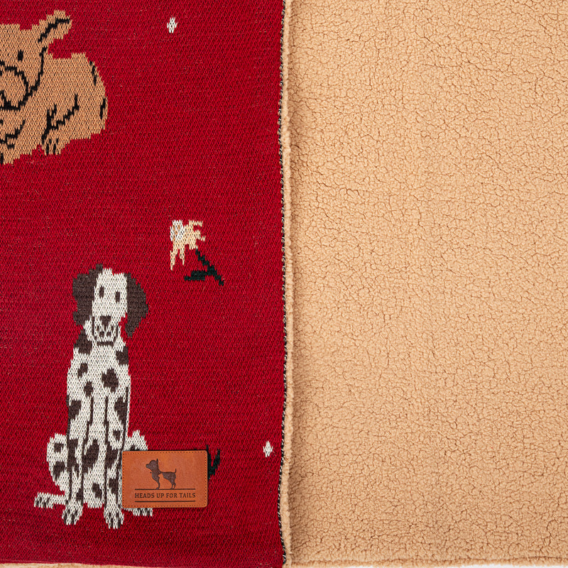 HUFT Bloom Buddies Blanket For Dog & Cat - Red - Heads Up For Tails