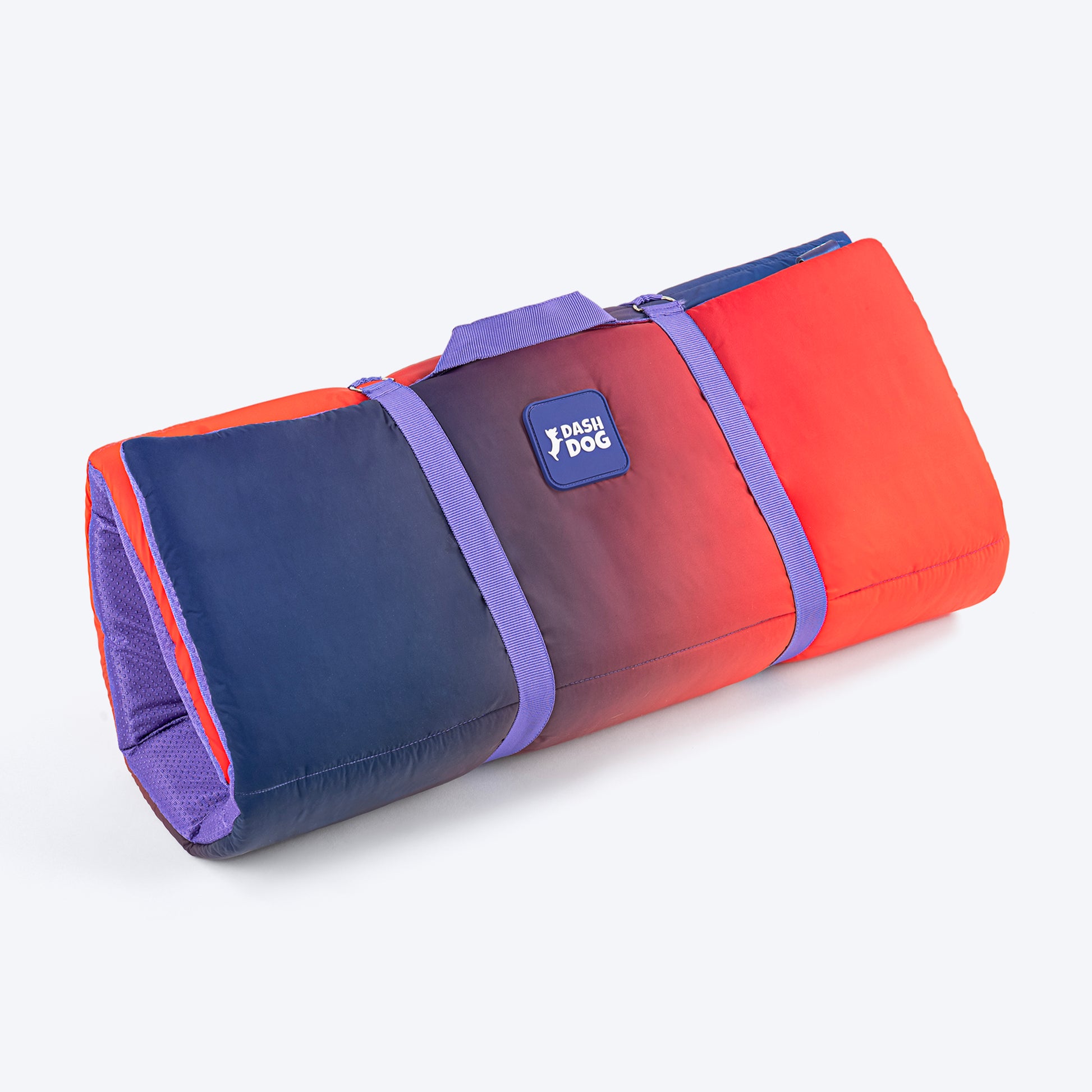 Dash Dog Sunset Fade Water Repellent Portable Mat For Dog - Orange & Blue - Heads Up For Tails