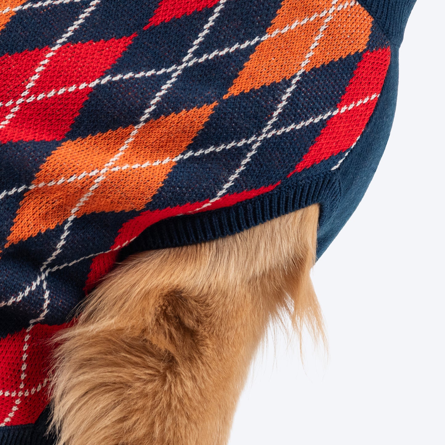 TLC Argyle Sweater For Dog - Red & Navy - Heads Up For Tails
