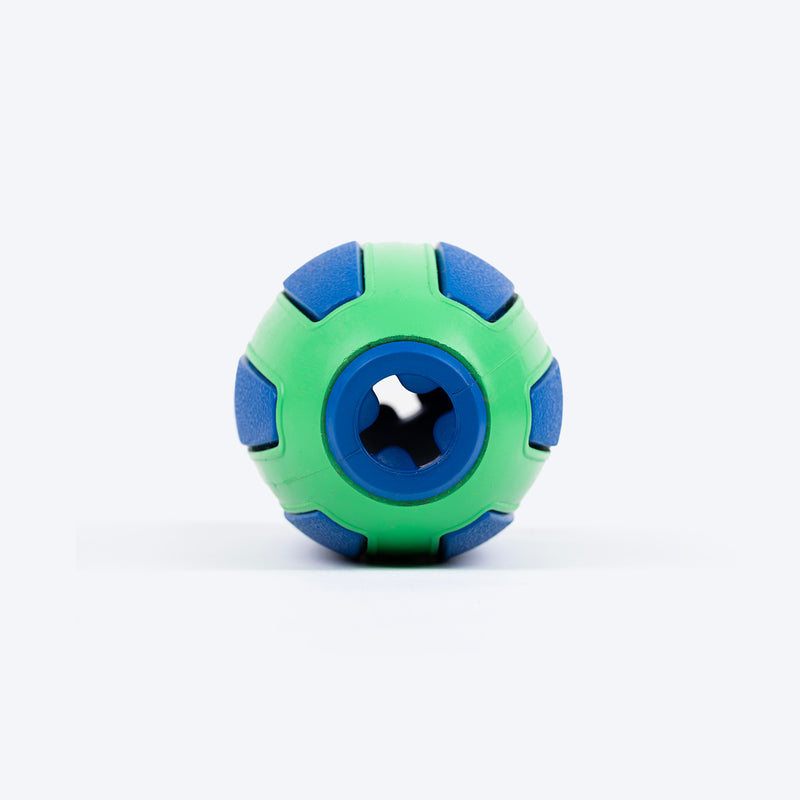 HUFT Rugby Chew Toy For Dog - Blue & Green - Heads Up For Tails