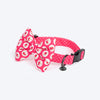 HUFT Rosy Dreams Collar For Dogs With Free Bow Tie - Pink - Heads Up For Tails