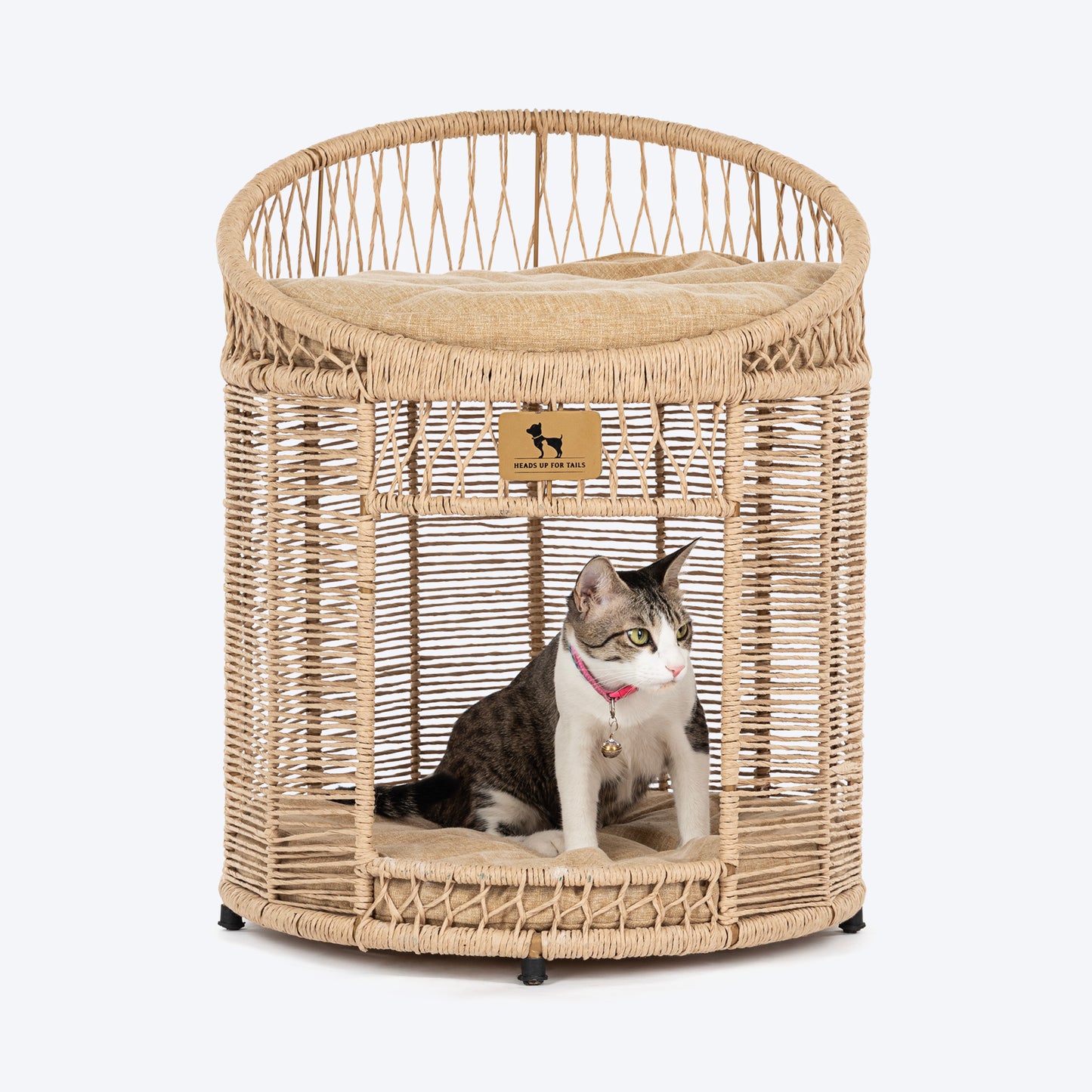 HUFT Furry Friends Double Seat Chair With Cushions For Cat - Beige