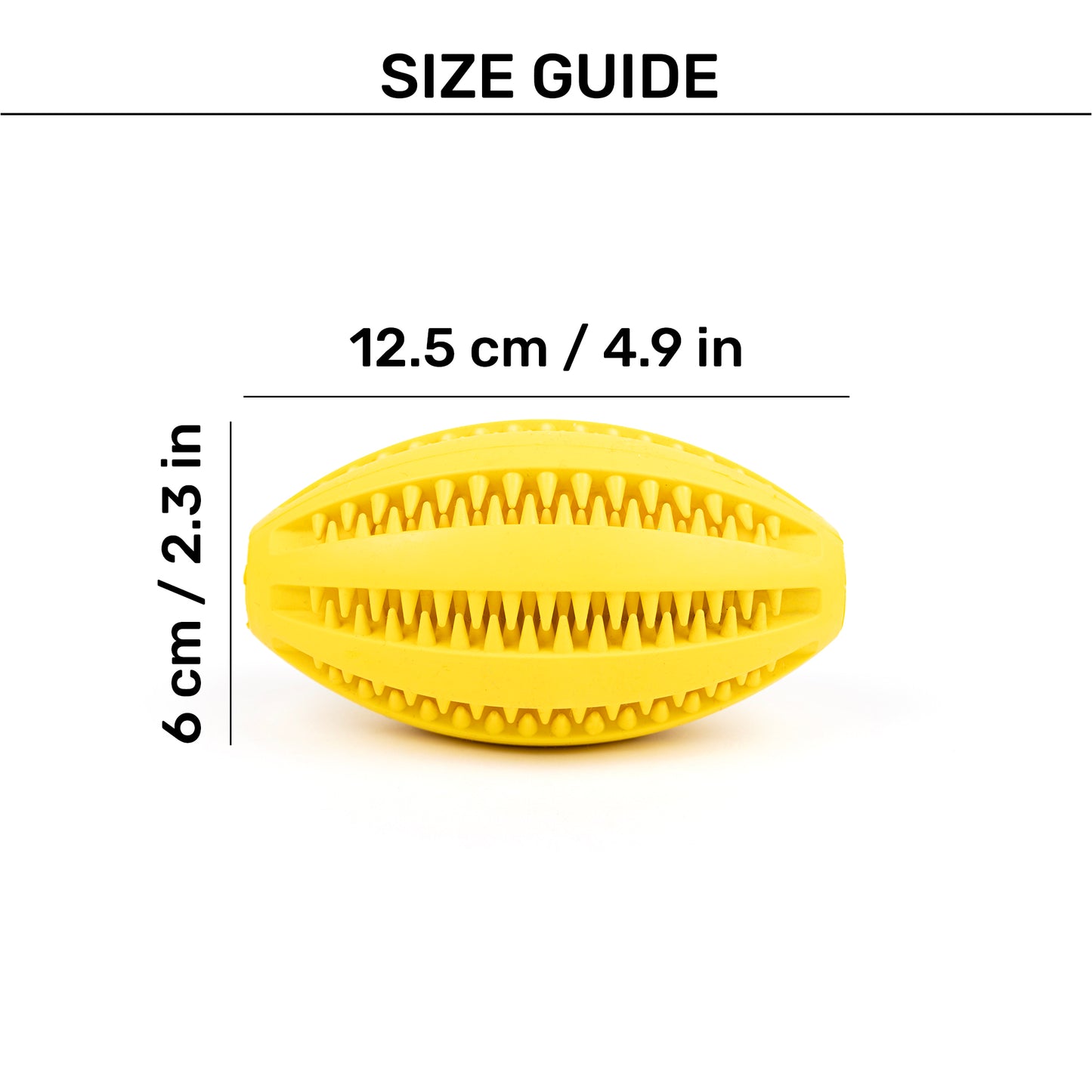 HUFT Goalie Chew Toy For Dog - Yellow - Heads Up For Tails