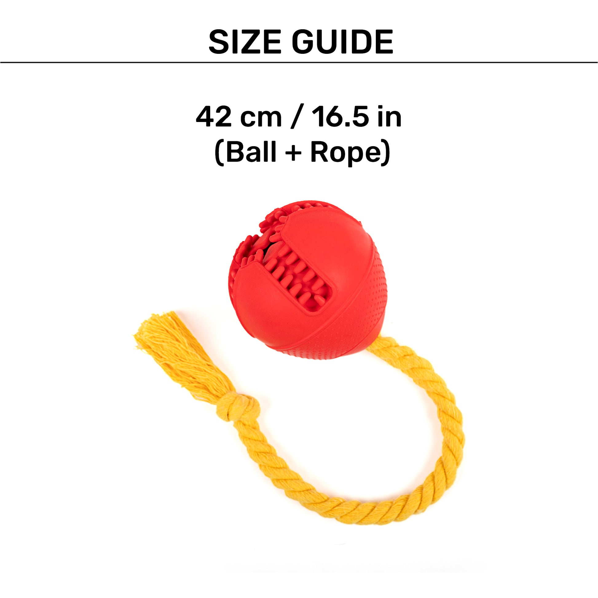 HUFT Roll-N-Chew Toy For Dog - Red & Yellow - Heads Up For Tails