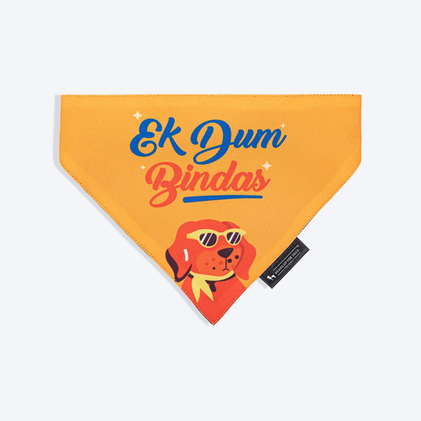 HUFT Ek Dum Bindas Bandana For Dog - Yellow