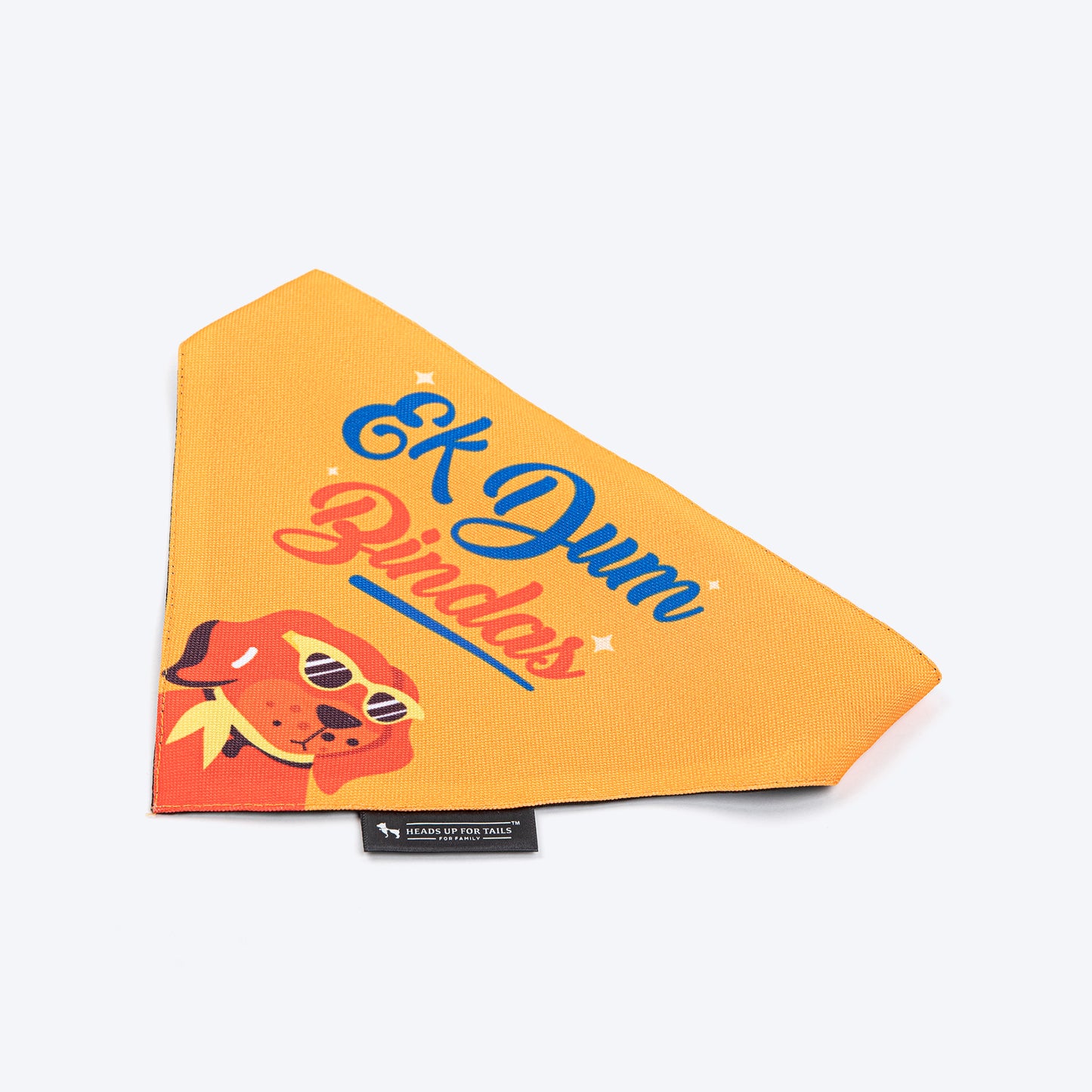 HUFT Ek Dum Bindas Bandana For Dog - Yellow