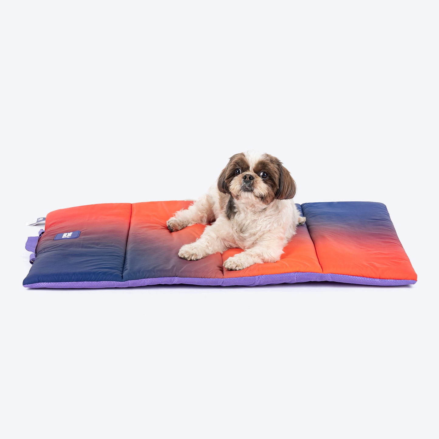 Dash Dog Sunset Fade Water Repellent Portable Mat For Dog - Orange & Blue - Heads Up For Tails