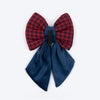 HUFT Jingle Joy Bow Tie For Dog - Red & Navy - Heads Up For Tails