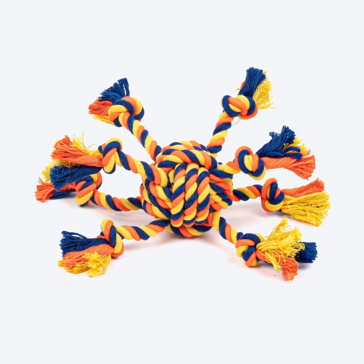HUFT Tuggables Rope Toy For Dog - Multicolor Yellow - Heads Up For Tails