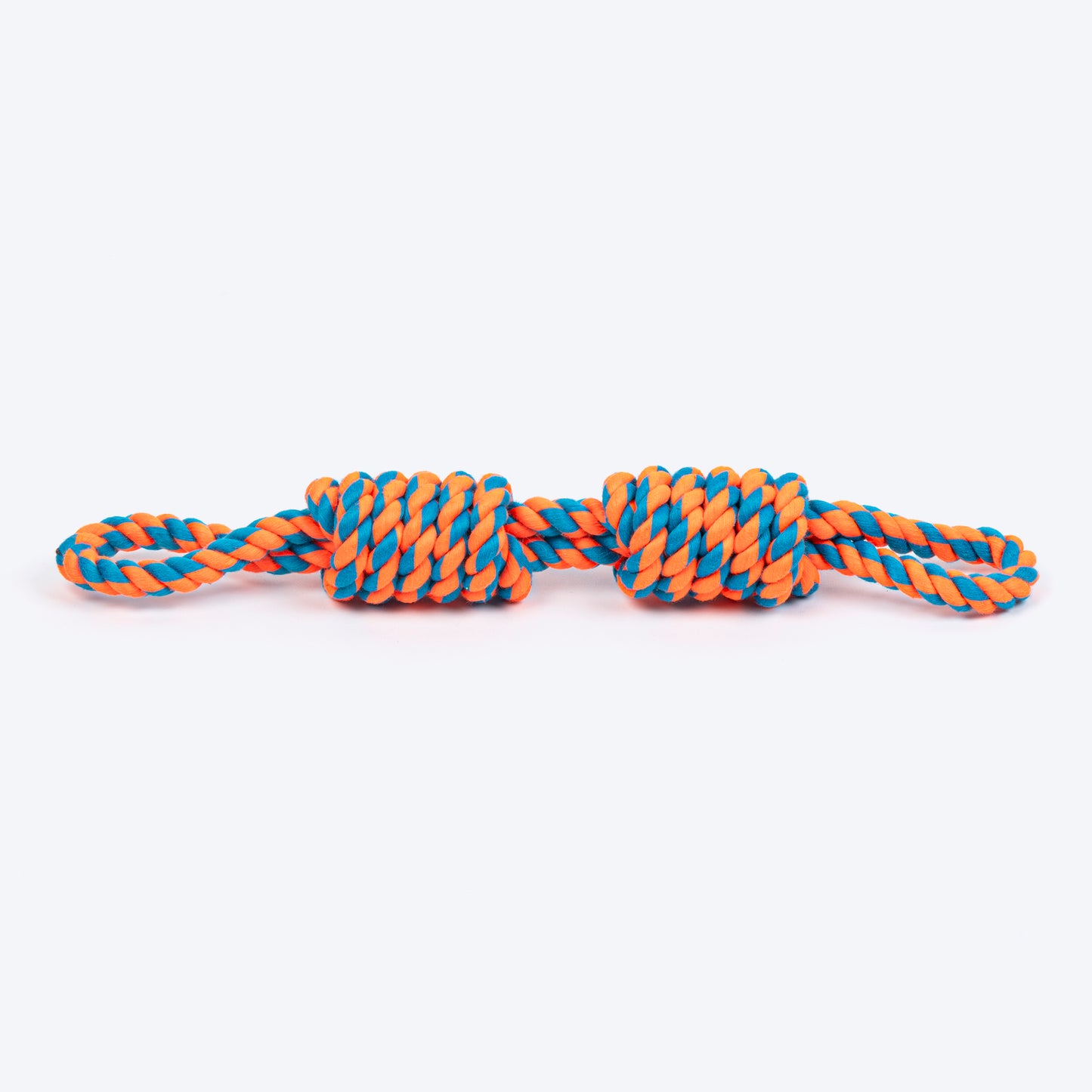 HUFT Tuggables Rope Toy For Dog - Orange & Blue - Heads Up For Tails