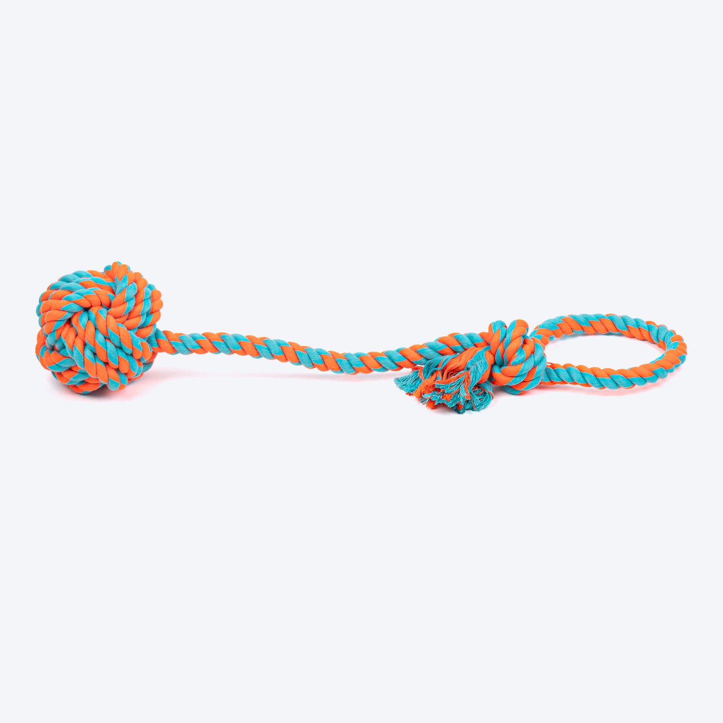 HUFT Tuggables Rope Toy For Dog - Orange & Cyan - Heads Up For Tails