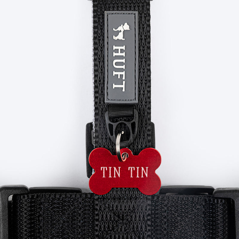 HUFT Classic H Harness For Dog - Coal Black - Heads Up For Tails