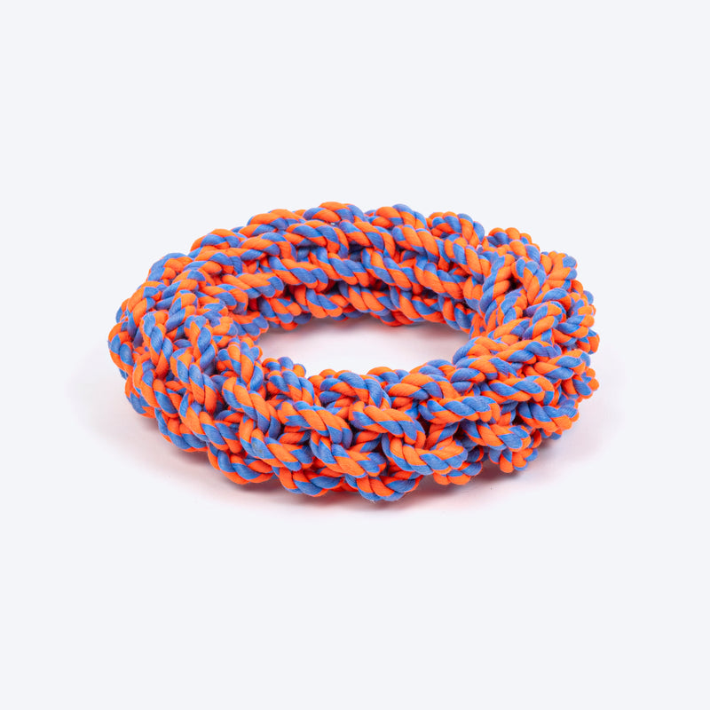 HUFT Tuggables Rope Toy For Dog - Orange & Purple - Heads Up For Tails