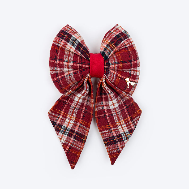 HUFT Tinsel Joy Collar With Bow Tie For Dog - Multicolour - Heads Up For Tails