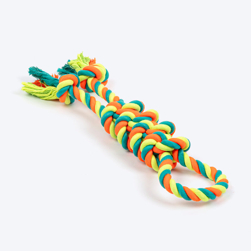 HUFT Tuggables Rope Toy For Dog - Neon Green - Heads Up For Tails