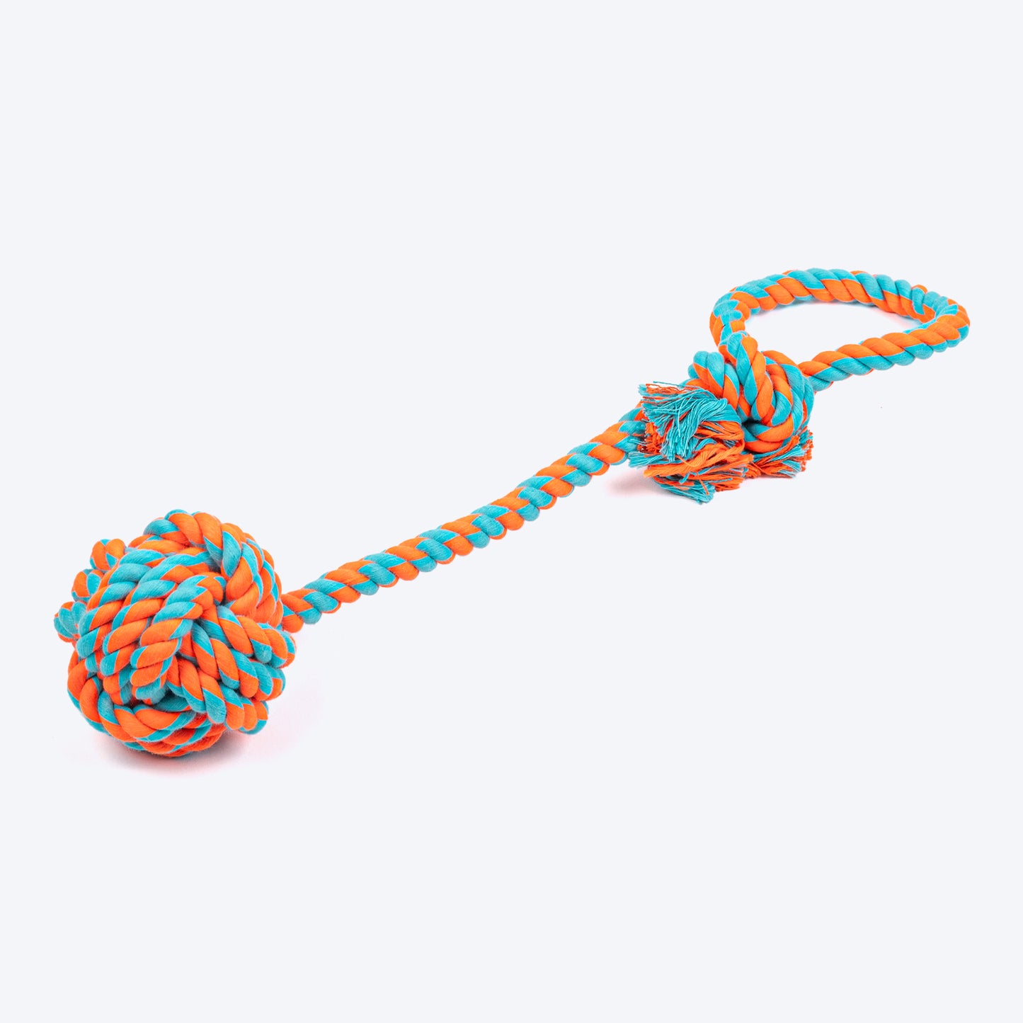 HUFT Tuggables Rope Toy For Dog - Orange & Cyan - Heads Up For Tails