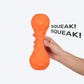 HUFT Squeaky Chew Toy For Dog - Orange - Heads Up For Tails
